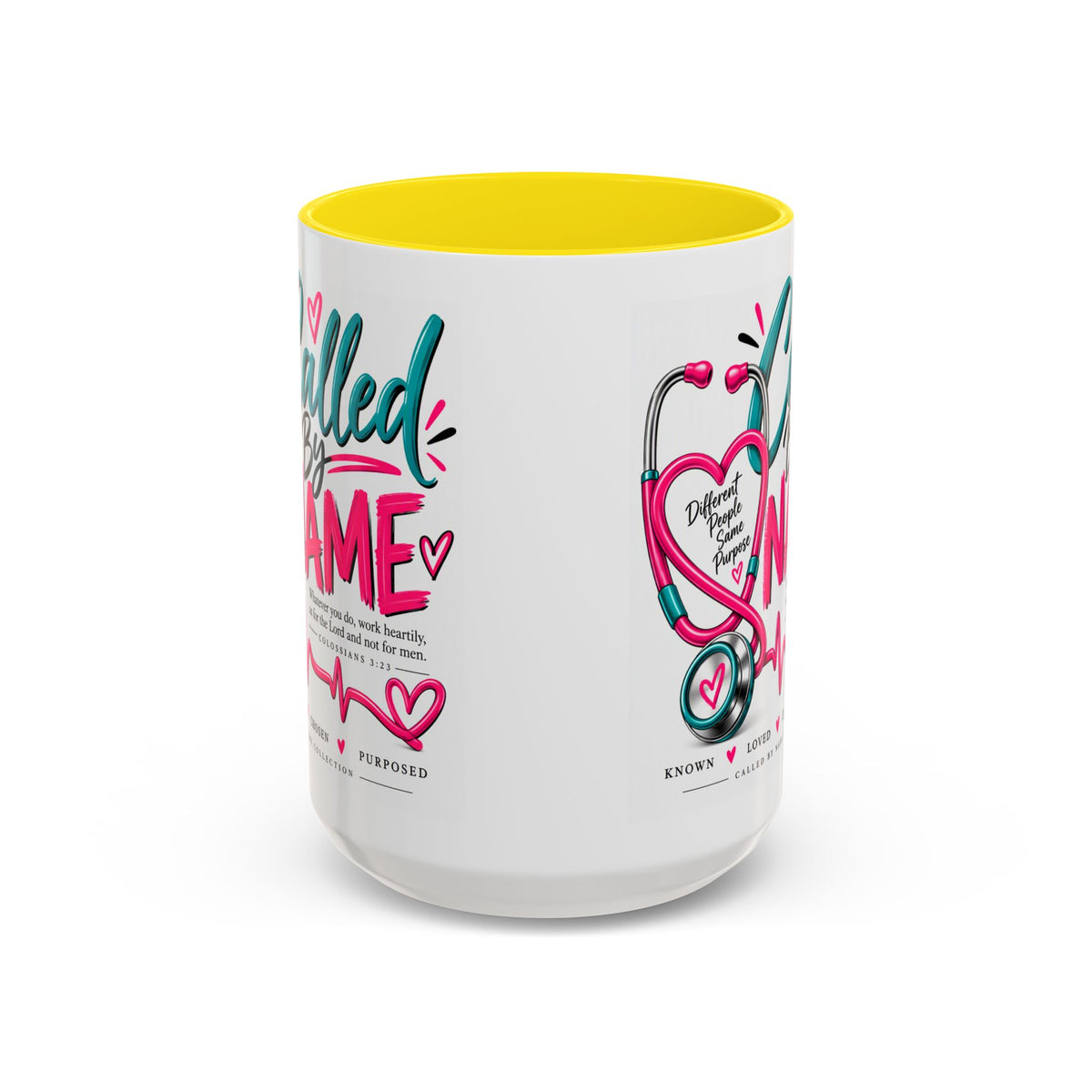 Called By Name Coffee Mug — Inspirational Nurse Stethoscope Design (11/15oz)