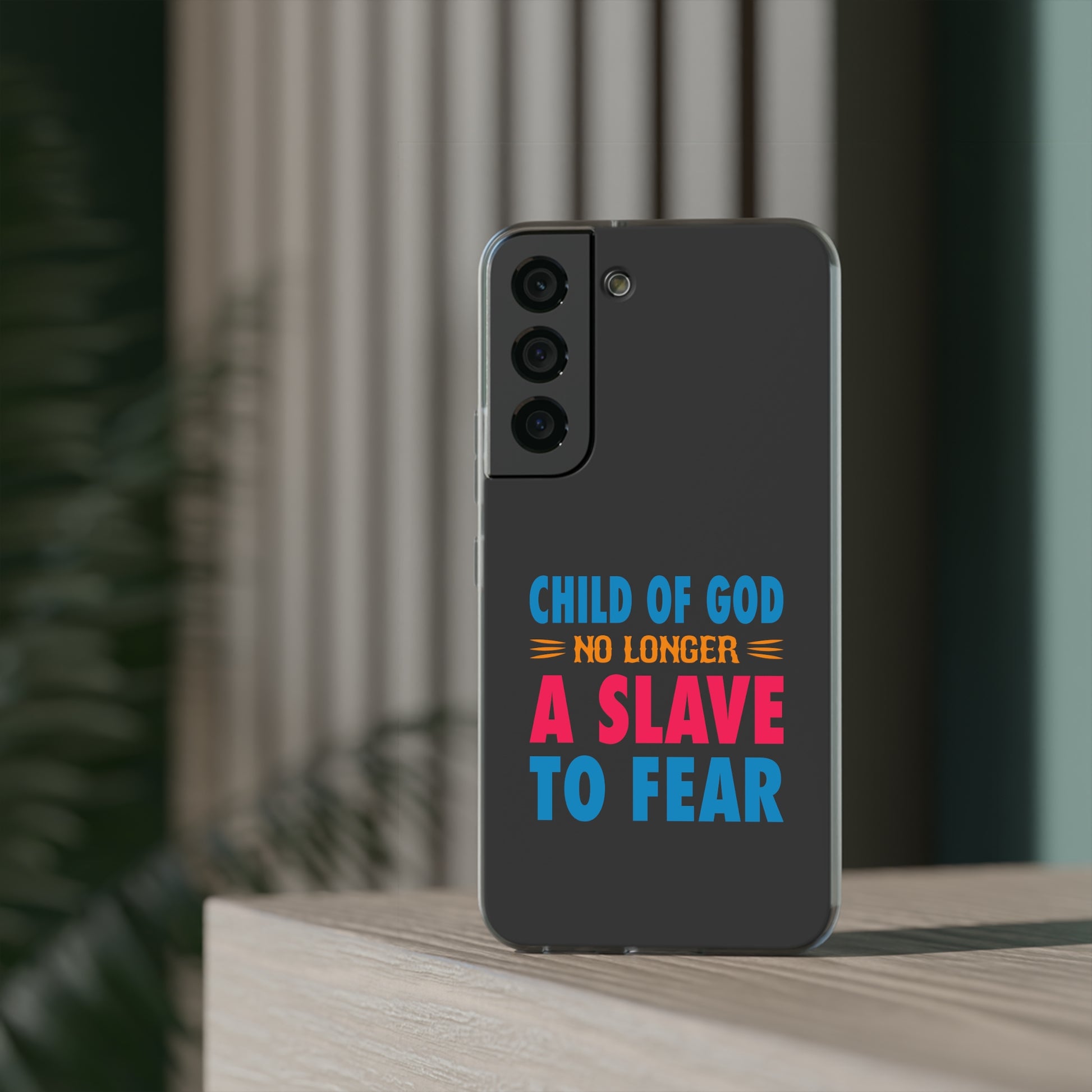 Child Of God No Longer A Slave To Fear Christian Flexi Phone Case Printify