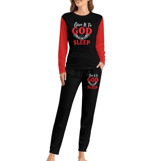 Give It To God And Go To Sleep Women's Christian Pajama Set SALE-Personal Design