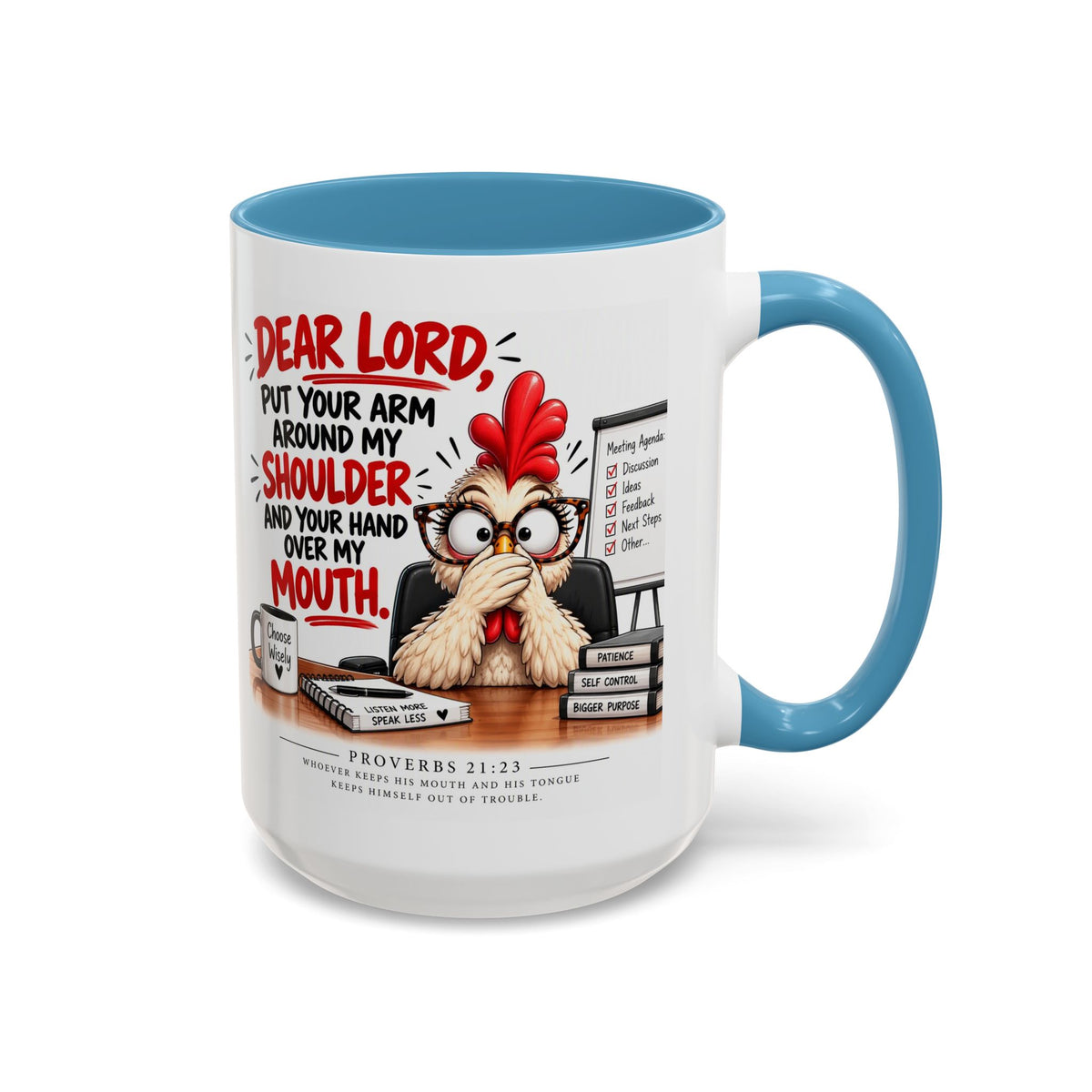 Christian Coffee Mug — "Dear Lord, Put Your Arm Around My Shoulder" Inspirational Ceramic Mug