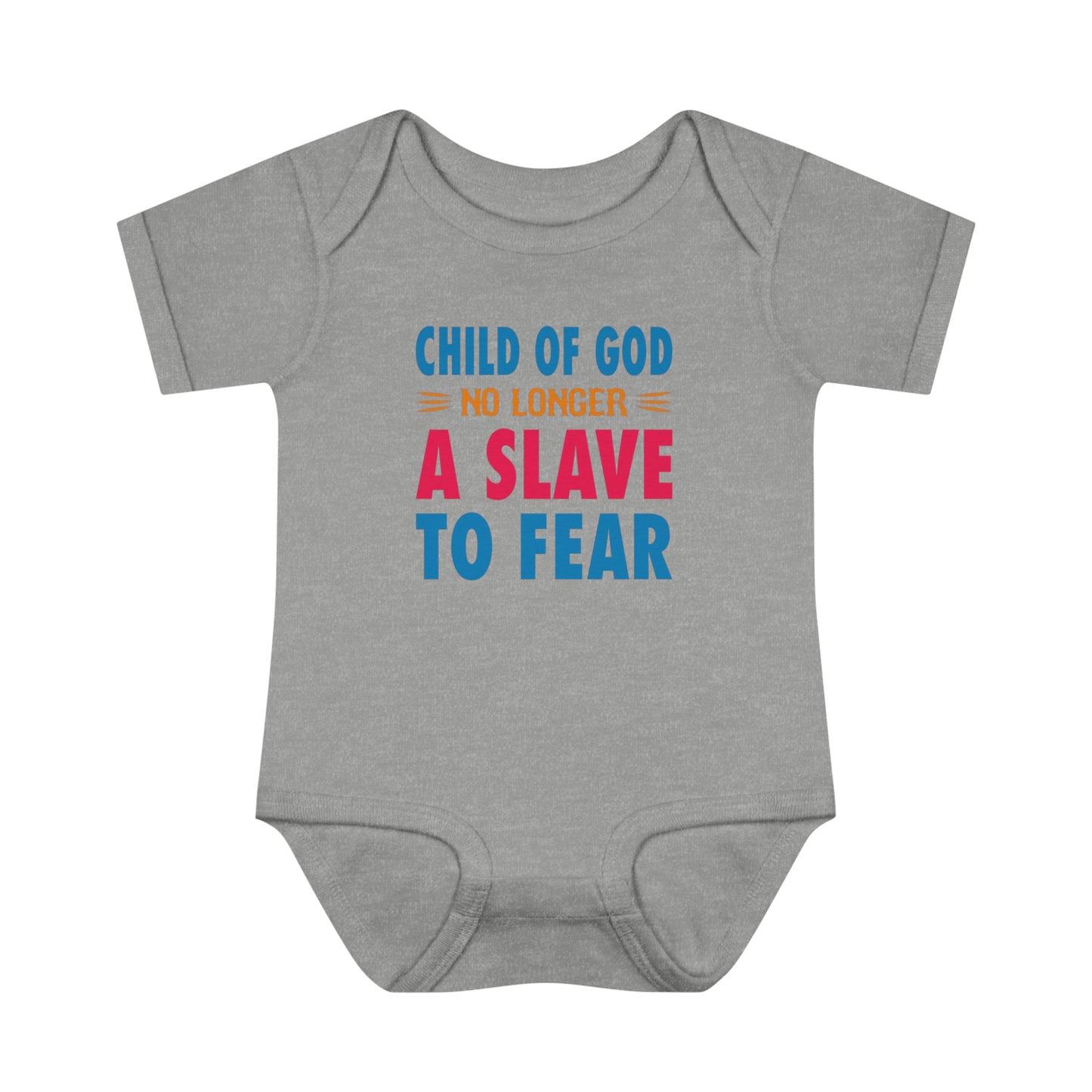 Child Of God No Longer A Slave To Fear Christian Baby Onesie Printify