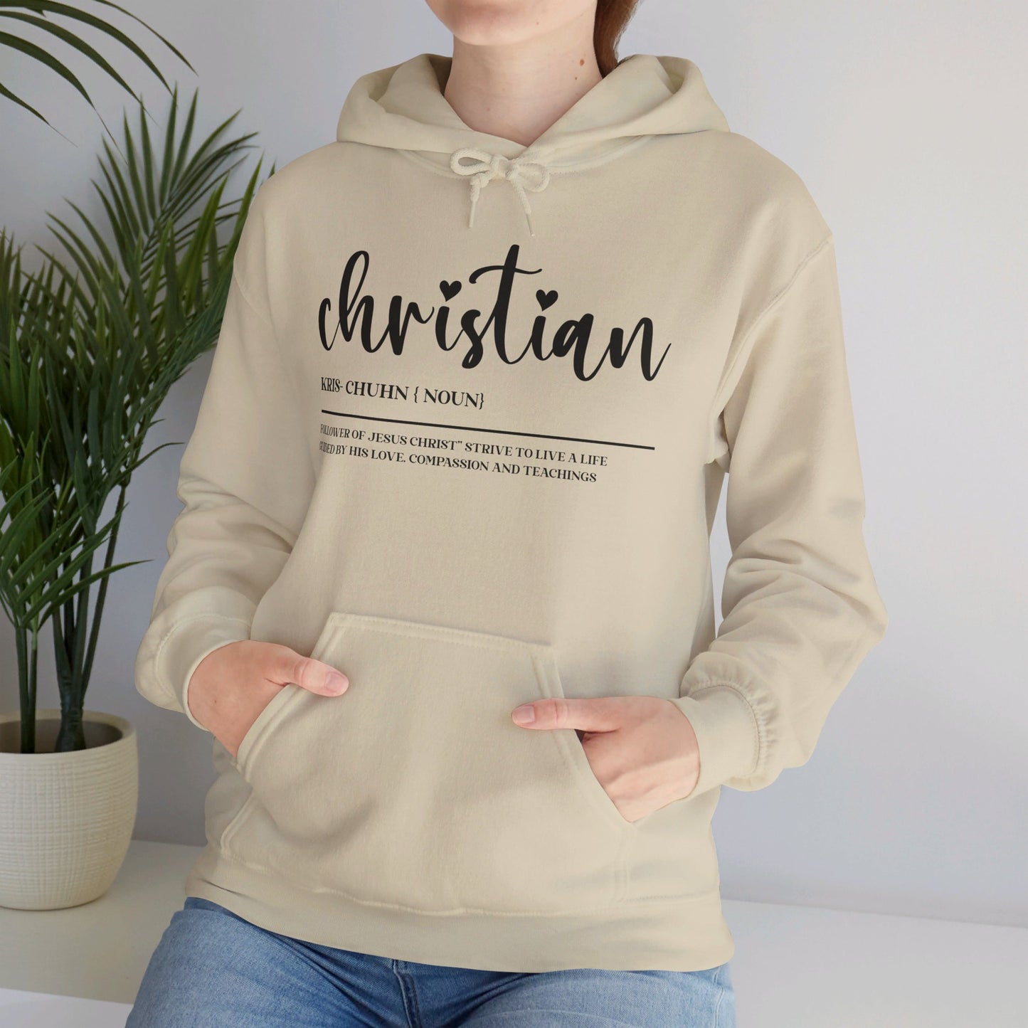 I Am A Christian Follower Of Christ  Unisex Christian Pullover Hooded Sweatshirt