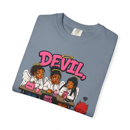 You Can't Sit With Us T-Shirt — 'Devil' Funny Girls Desk Graphic Tee