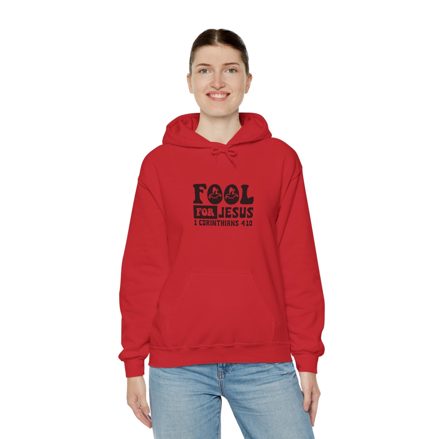 Fool For Jesus Funny Unisex Christian Hooded Pullover Sweatshirt