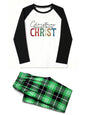 Christmas Begins With Christ Unisex Adult Christian Plaid Pajamas