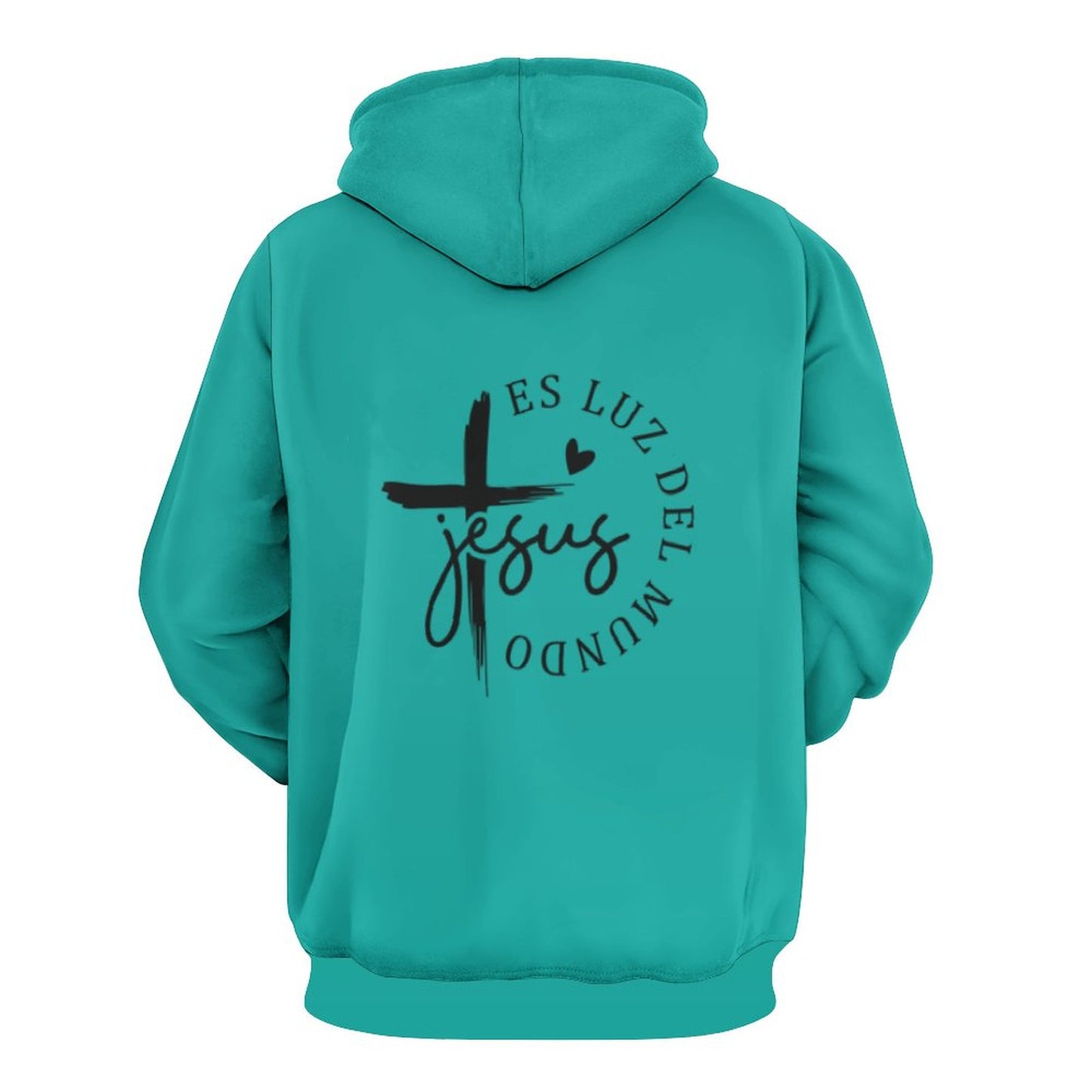 Jesus Es Luz Del Mundo Spanish Women's Christian Pullover Hooded Sweatshirt