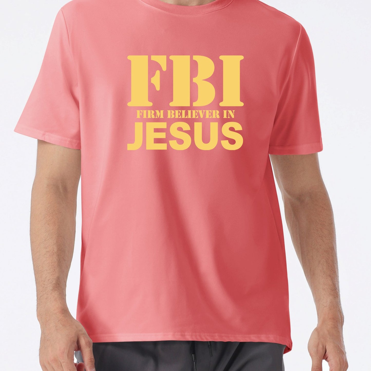 FBI: Firm Believer In Jesus  Men's Christian T-shirt claimedbygoddesigns