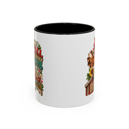 Christian Farmhouse Coffee Mug — "Why Y'all Keep Trying to Put Jesus in Me?" Accent Mug