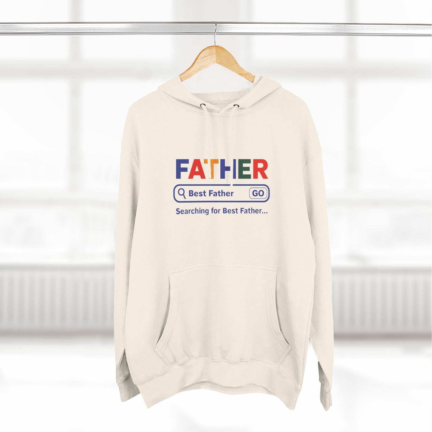 Father's Day Three - Panel Fleece Hoodie, Gift for Dad, Best Father Hoodie, Personalized Father Sweatshirt, Cute Dad Attire - ClaimedbyGodDesigns