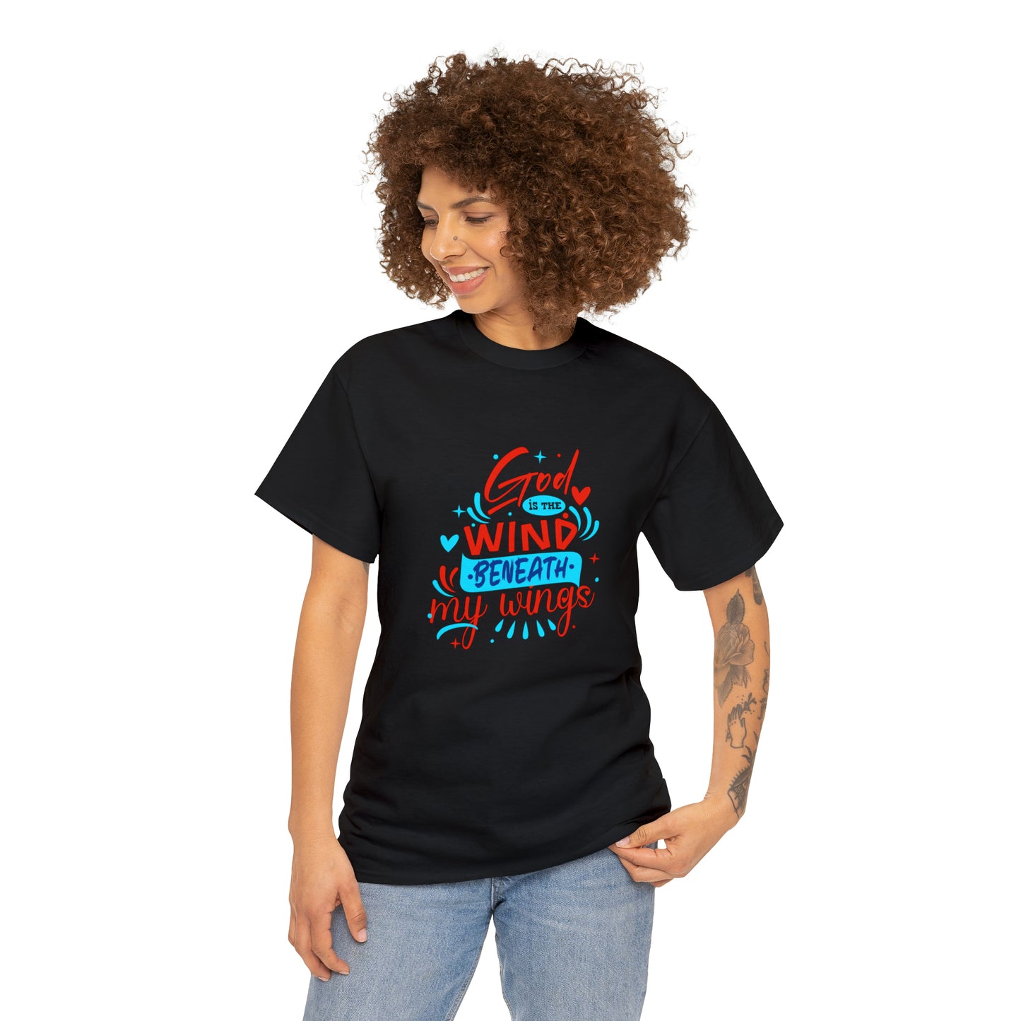 God Is The Wind Beneath My Wings Unisex Heavy Cotton Tee