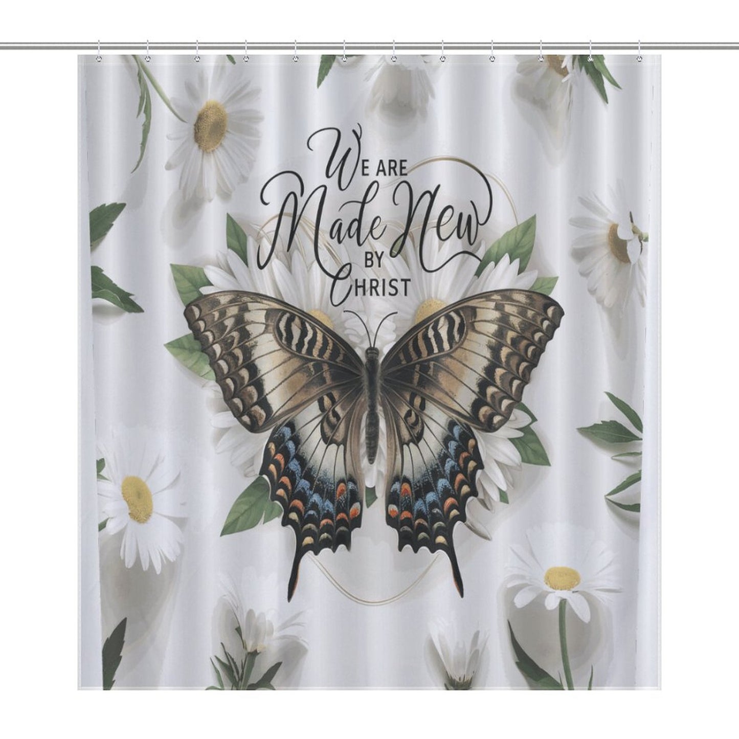 We Are Made New By Christ Christian Shower Curtain-66x72Inch (168x183cm) SALE-Personal Design