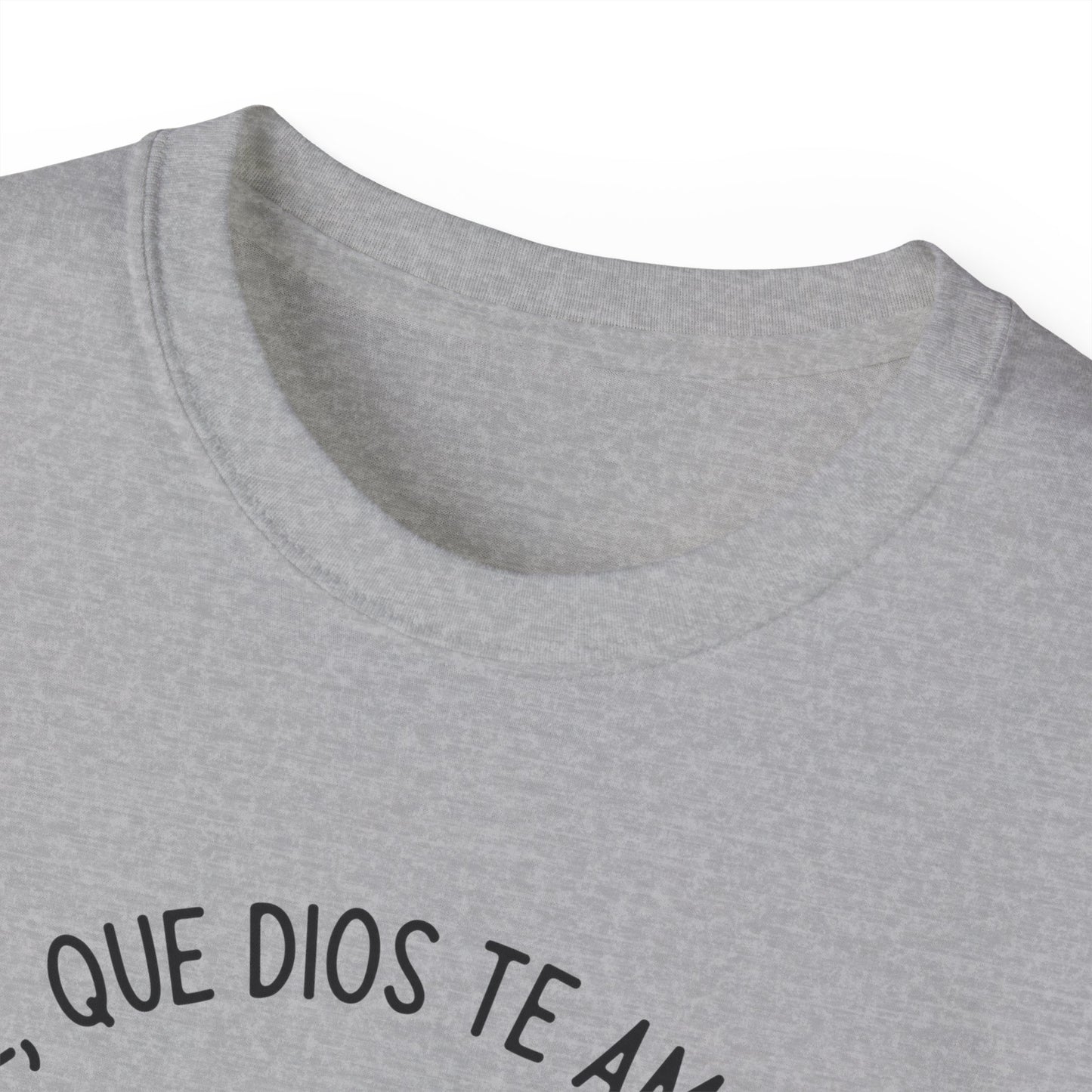 SONRIE QUE DIOS TE AMA CON AMOR ETERNO Christian Spanish Unisex T-shirt Printify