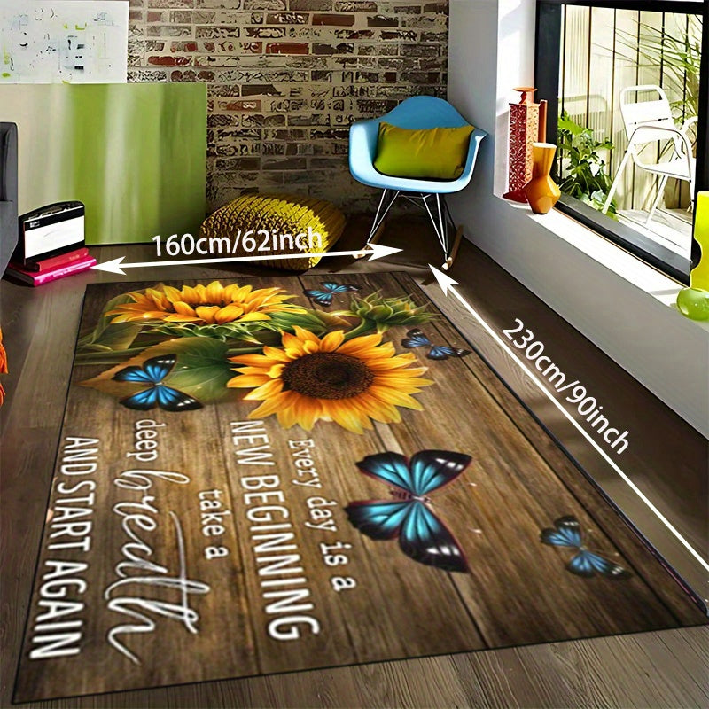 Every Day Is A New Beginning Christian Area Rug claimedbygoddesigns