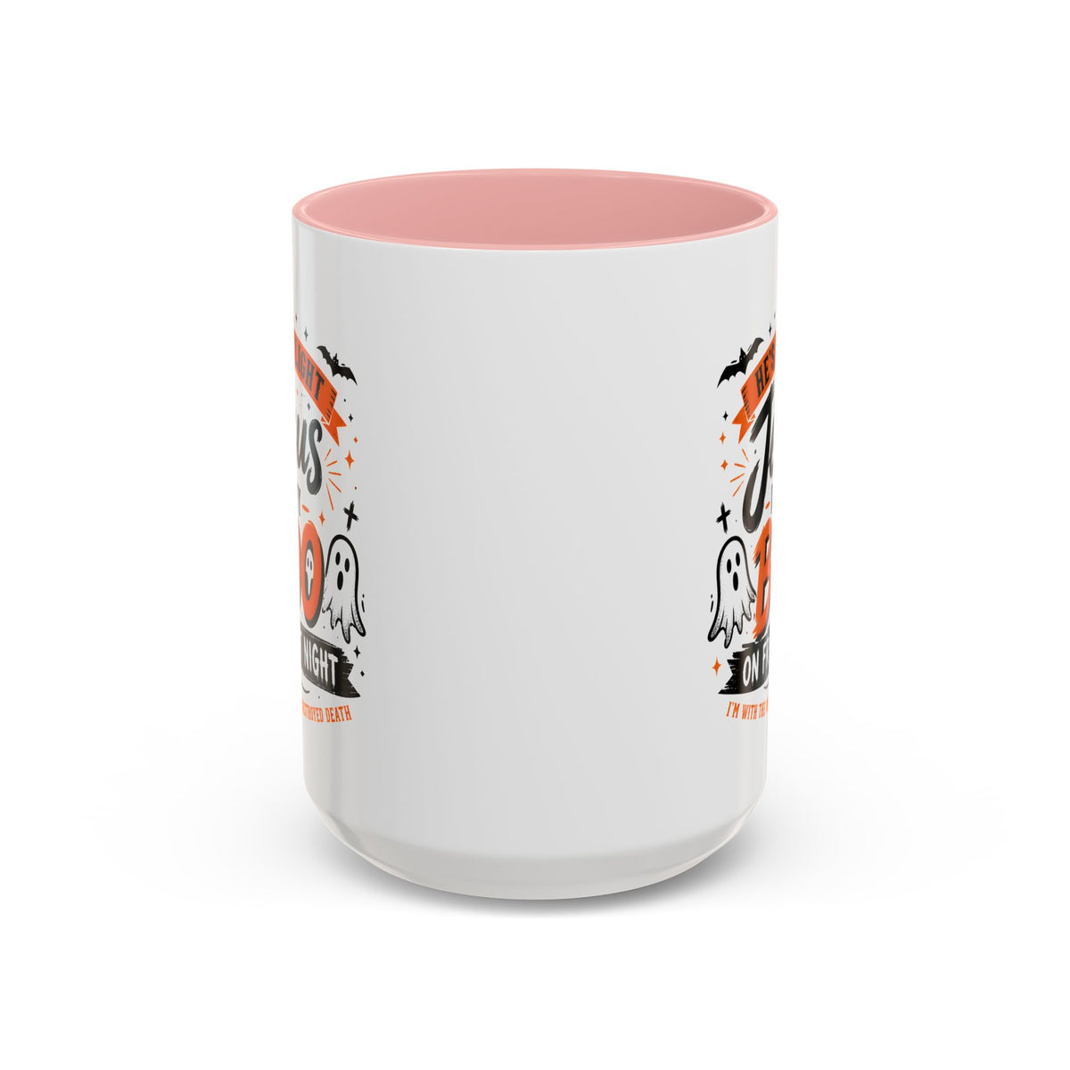 Christian Coffee Mug — "He's My Light, Jesus Is My Boo" Halloween Accent Mug