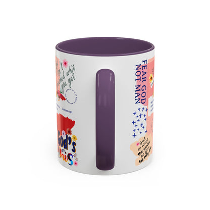 Inspirational Accent Coffee Mug - 11 & 15oz - Fear Him Not Man - Perfect Gift for Friends and Family