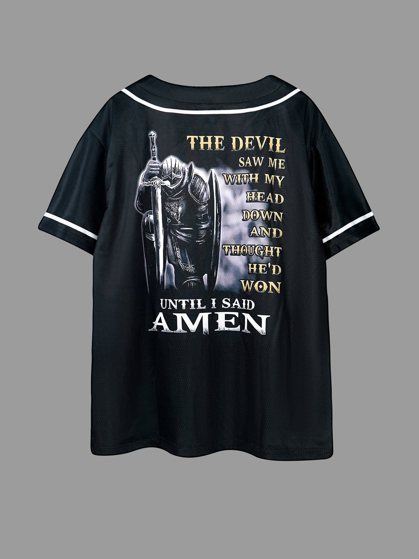 The Devil Saw Me With My Head Down Men's Christian Baseball Jersey claimedbygoddesigns