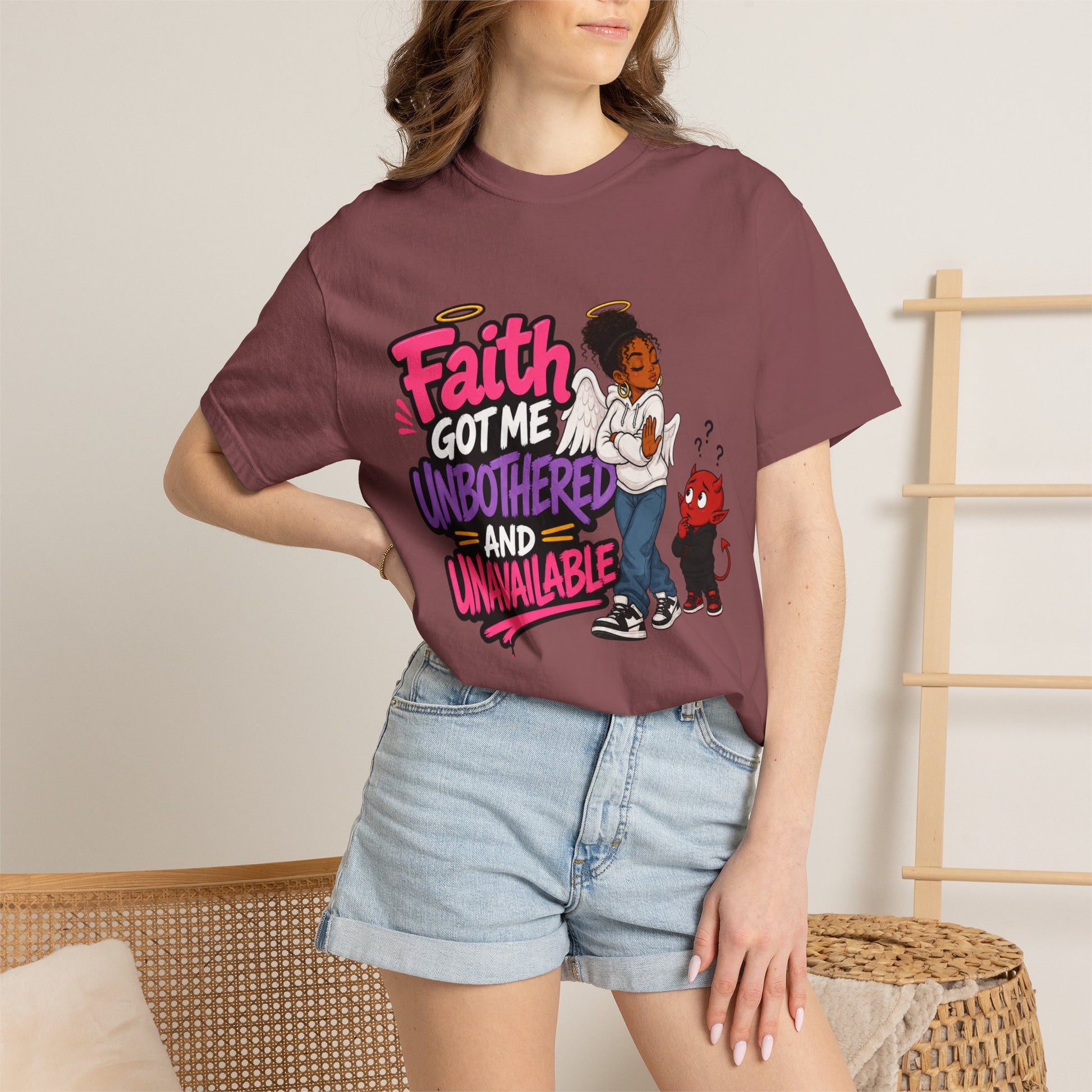 Faith Got Me Unbothered T-Shirt — Christian Inspirational Graphic Tee - ClaimedbyGodDesigns