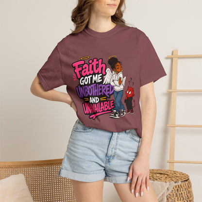 Faith Got Me Unbothered T-Shirt — Christian Inspirational Graphic Tee - ClaimedbyGodDesigns