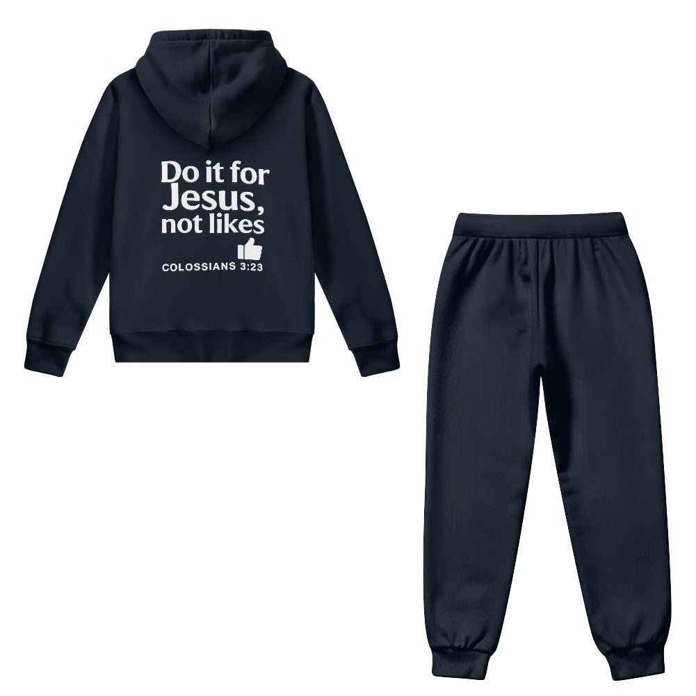 Do It For Him Not Likes Youth Christian Zippered Sportswear Outfit - ClaimedbyGodDesigns