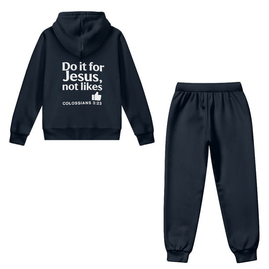 Do It For Him Not Likes Youth Christian Zippered Sportswear Outfit - ClaimedbyGodDesigns