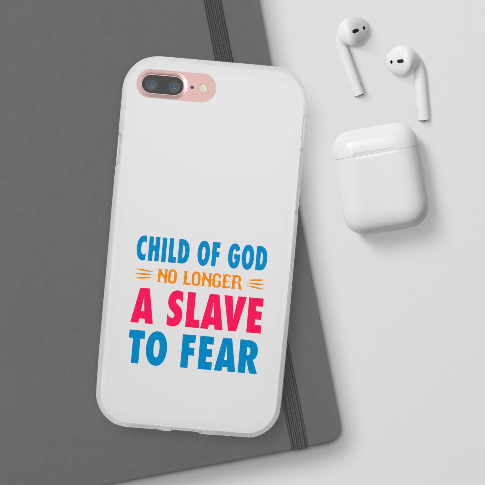 Child Of God No Longer A Slave To Fear Christian Flexi Phone Case Printify