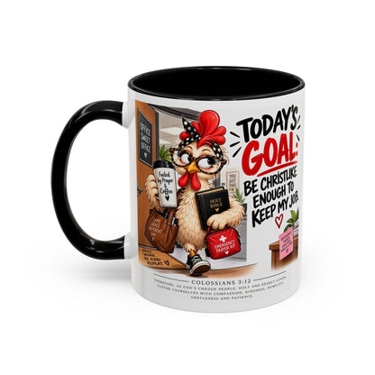 Today's Goal Christian Coffee Mug – Be Christlike Inspirational Bible Verse Mug
