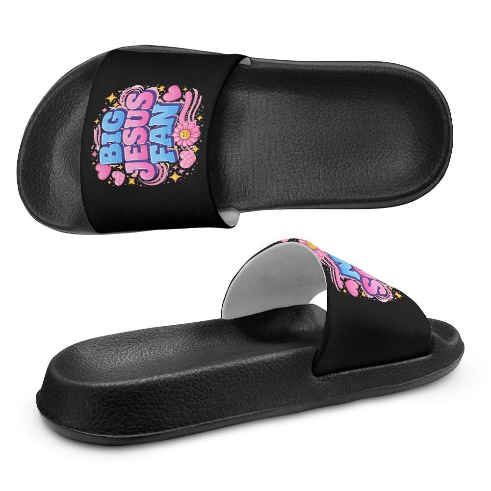 Big Jesus Fan Christian Children’s Sandals - ClaimedbyGodDesigns