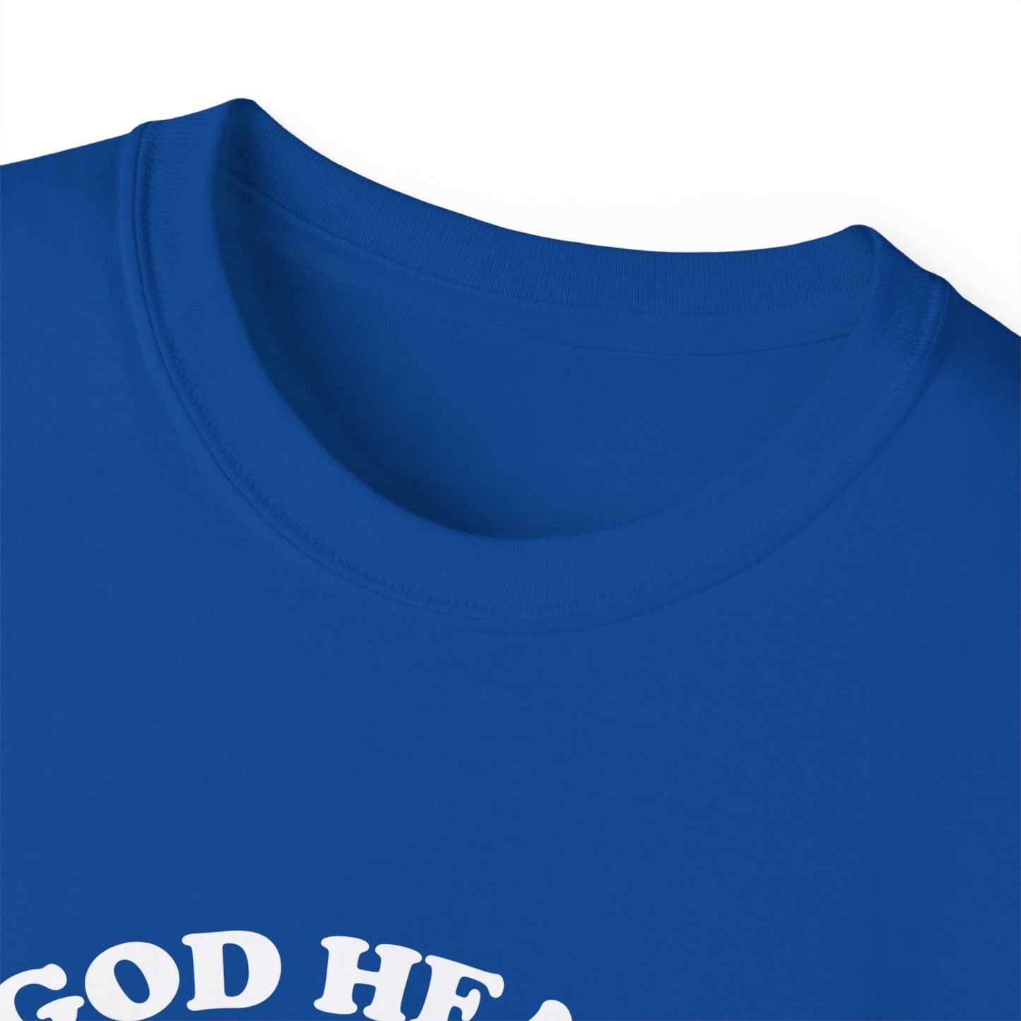 God Heals And The Doctor Takes The Fee Funny Unisex Christian Ultra Cotton Tee Printify