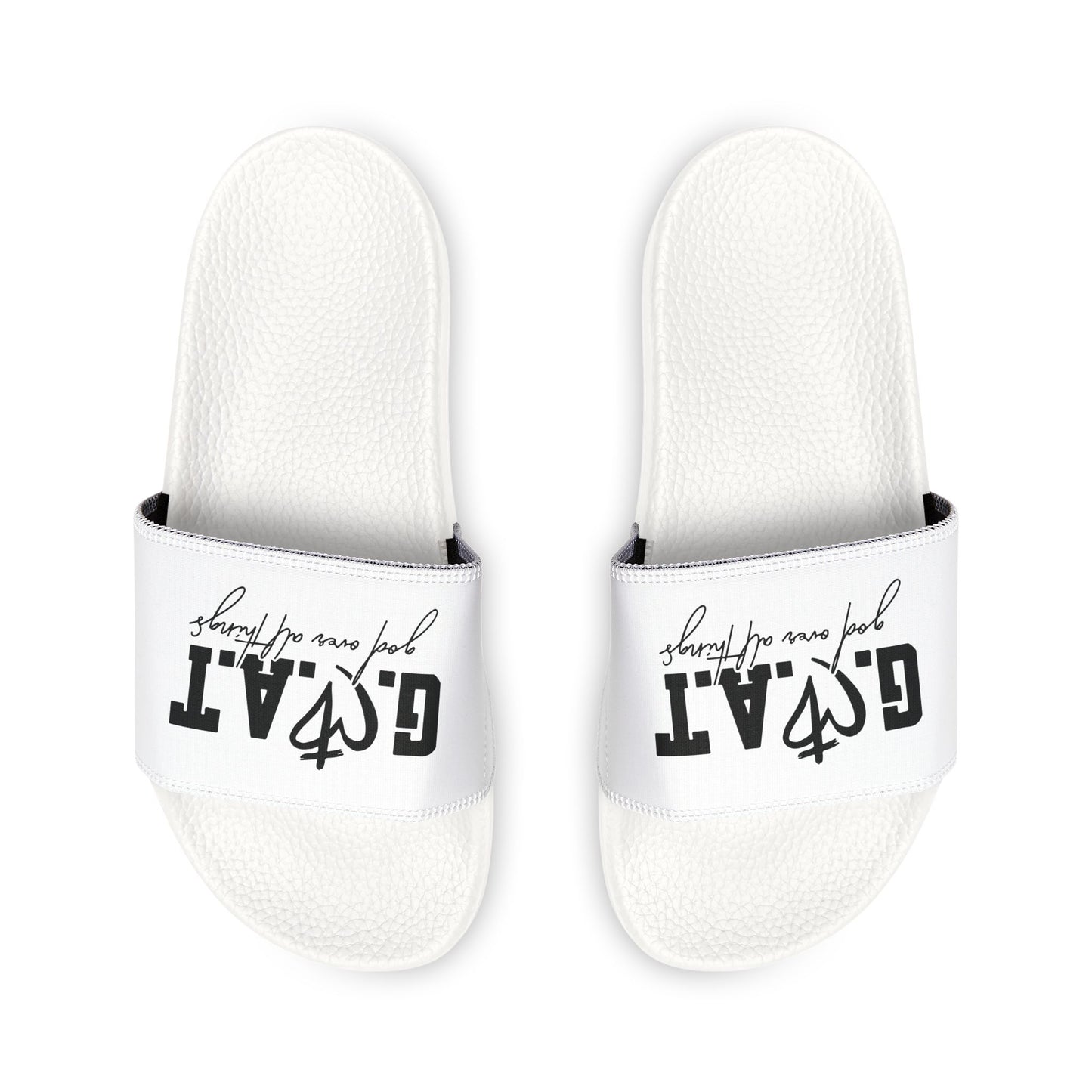 GOAT God Over All Things Men's PU Christian Slide Sandals