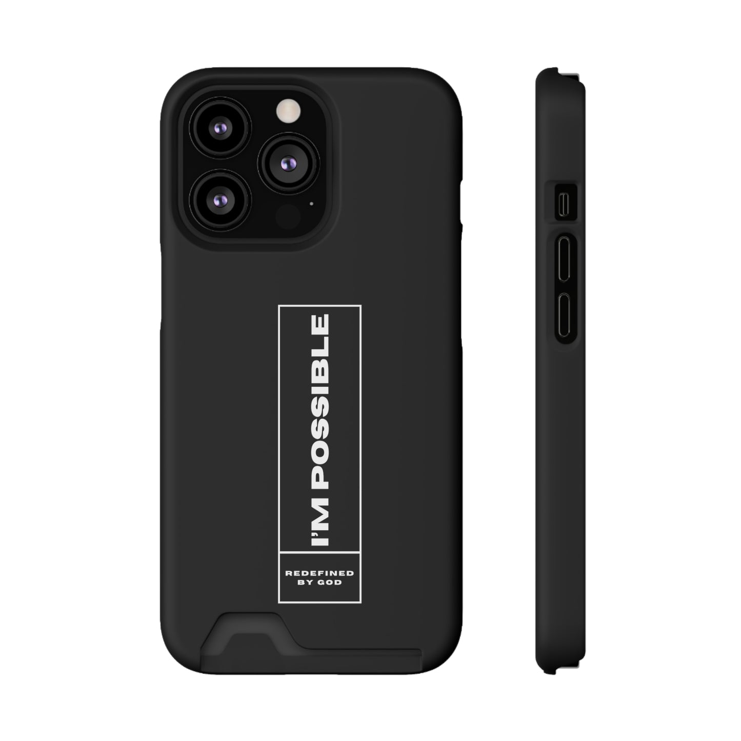 I'm Possible Redefined By God Christian Phone Case With Card Holder Printify