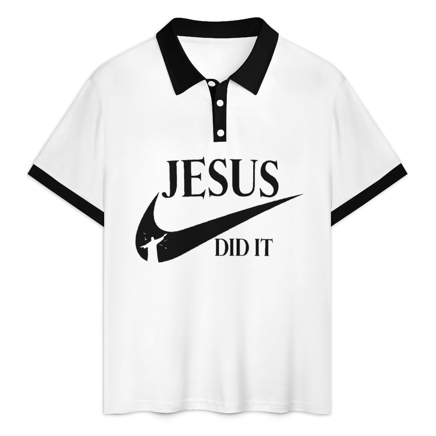 Jesus Did It (Like Nike) Men's Christian Casual Outfit Polo Set SALE-Personal Design