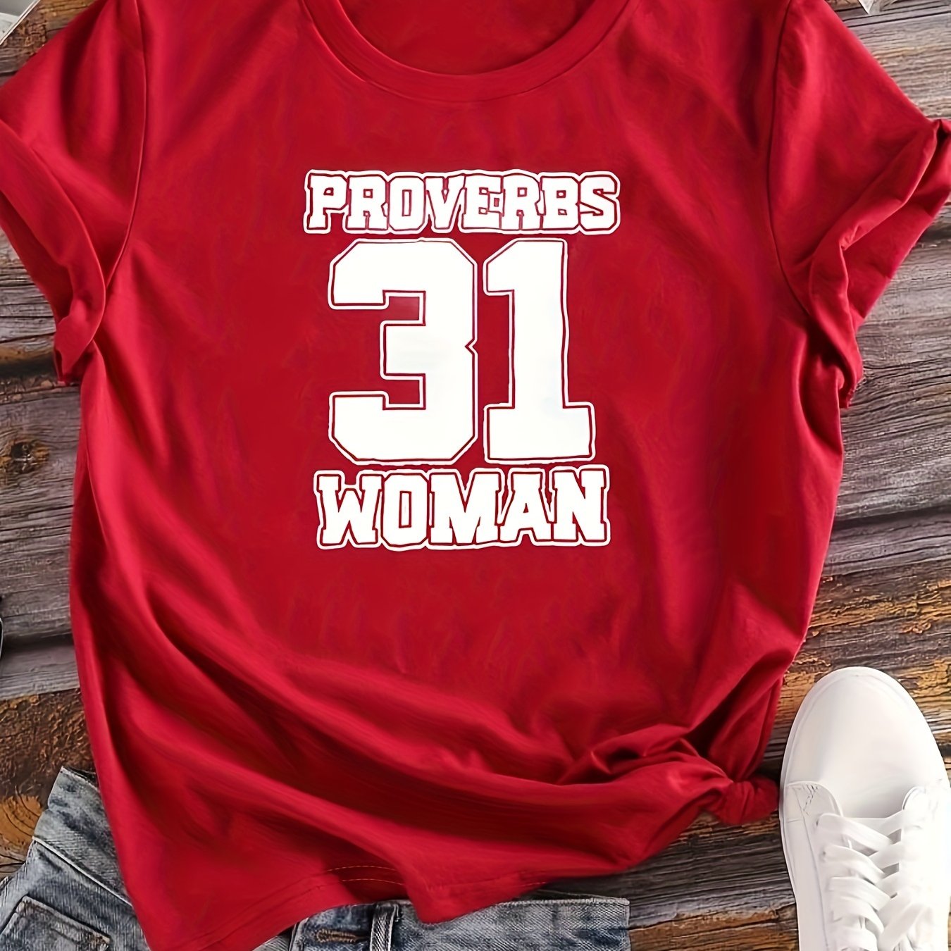 Proverbs 31 Woman Women's Christian T-shirt claimedbygoddesigns