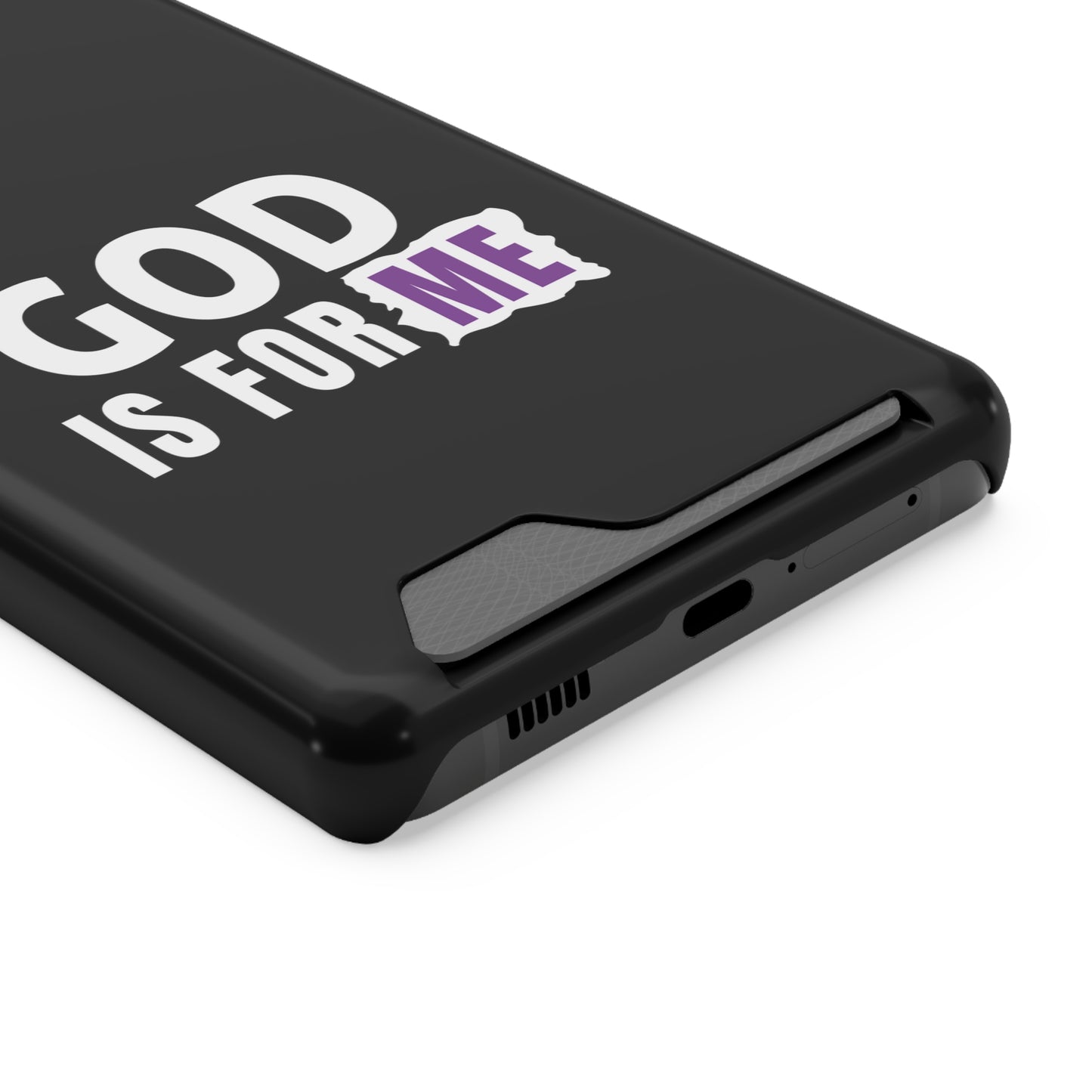 God Is For Me Christian Phone Case With Card Holder Printify