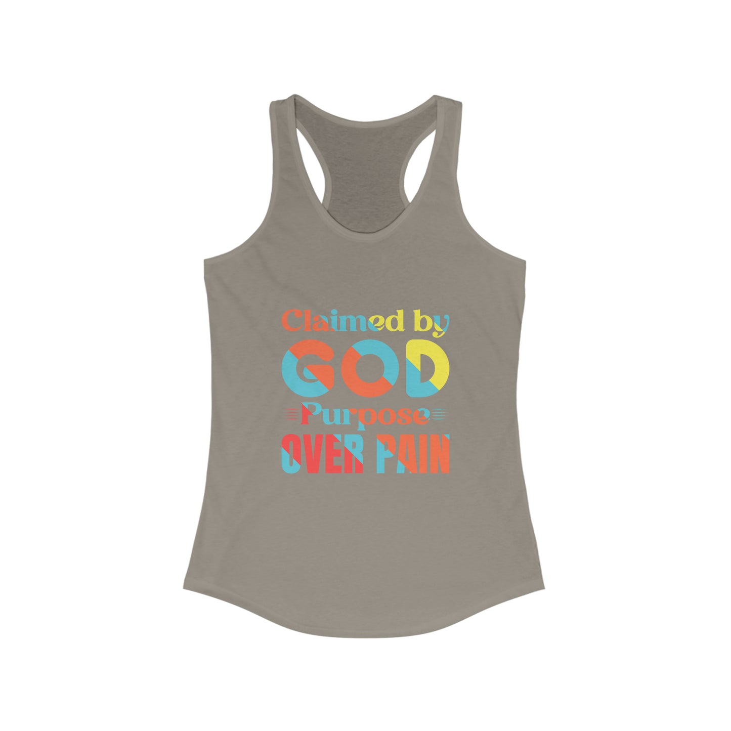 Claimed By God Purpose Over Pain Women's Slim Fit Tank-top Printify