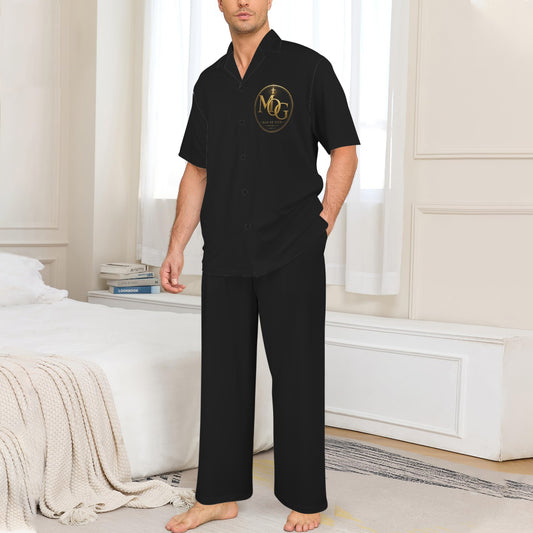Man Of God Men's Christian Pajamas Men's V - Neck Pajama Set - ClaimedbyGodDesigns