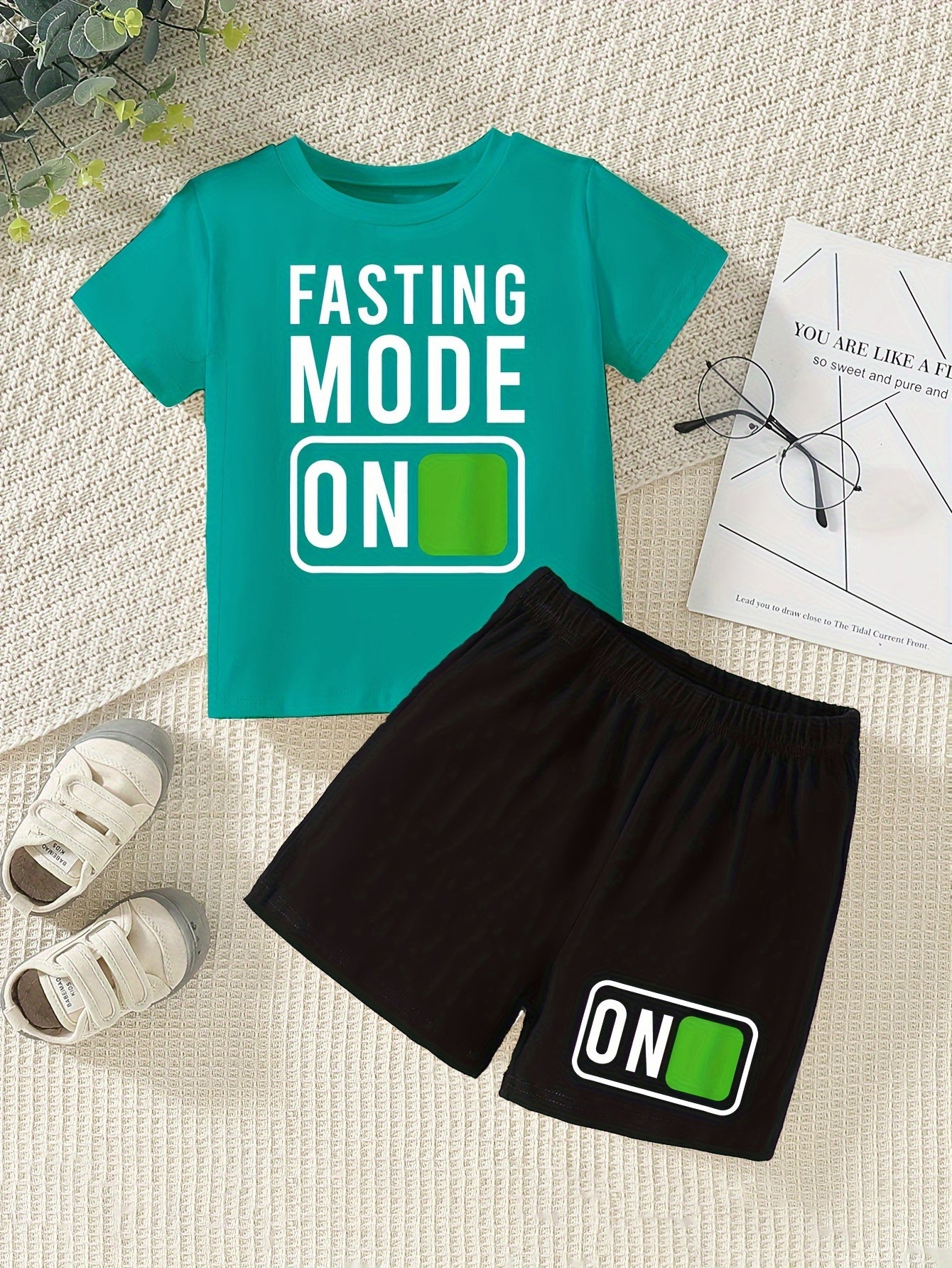 Fasting Mode On Toddler Christian Pajama Set claimedbygoddesigns