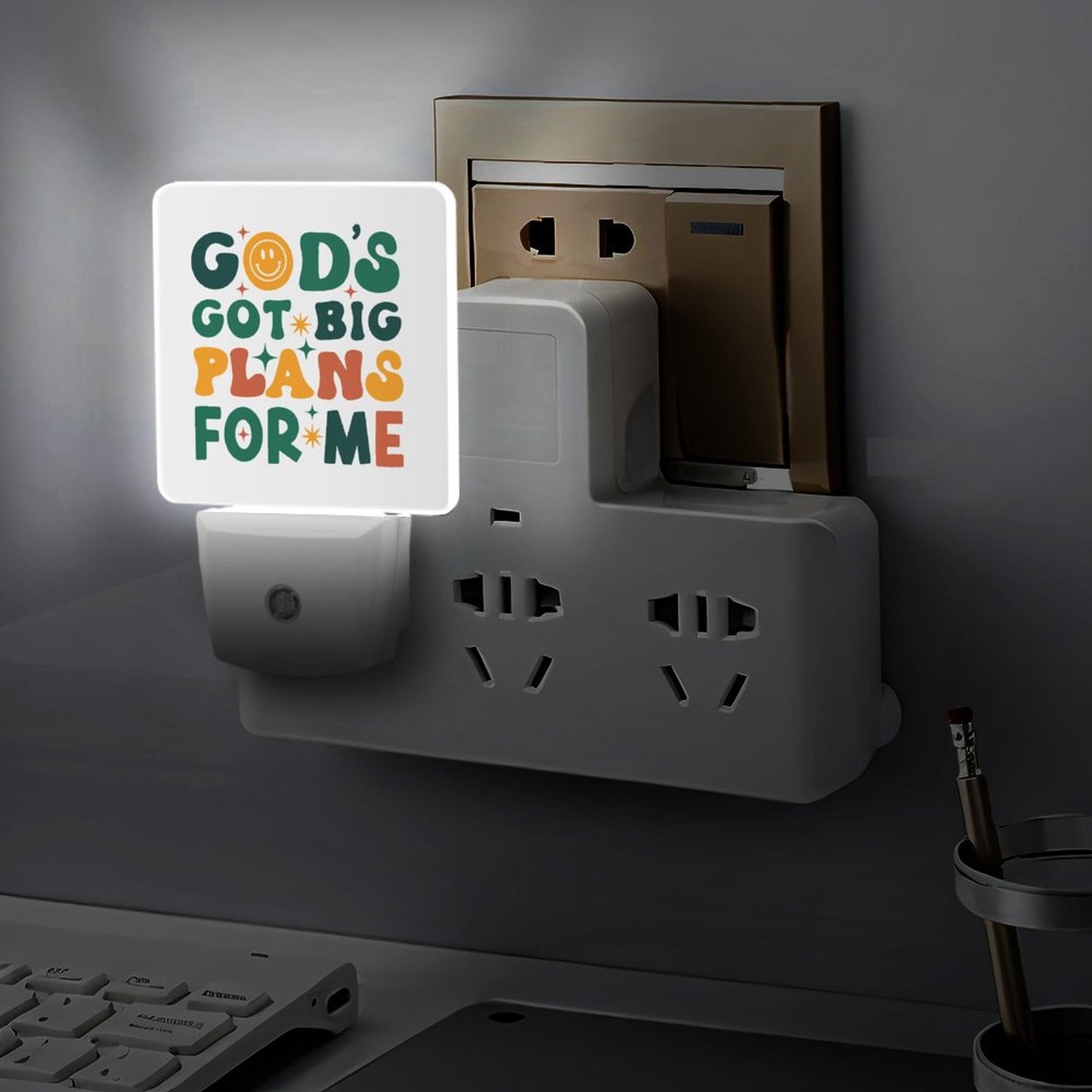 He's Got Big Plans For Me Christian Night Light for kids - ClaimedbyGodDesigns