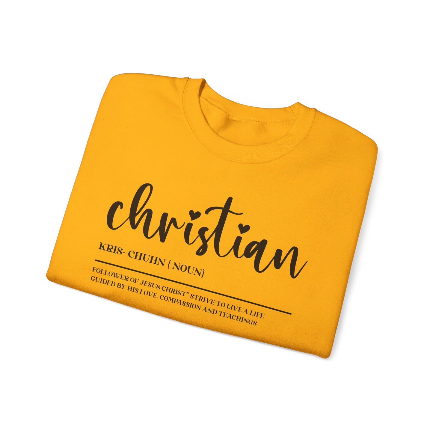 I Am A Christian Follower Of Christ  Unisex Heavy Blend™ Crewneck Christian Sweatshirt