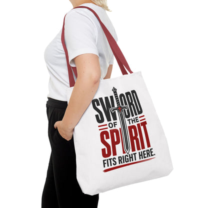Sword of the Spirit Tote Bag — Christian Faith Inspirational Canvas Tote - ClaimedbyGodDesigns