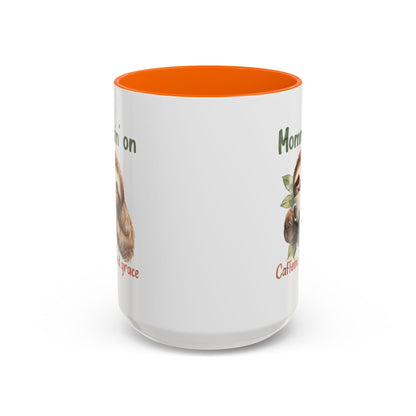 Sloth Mom Coffee Accent Mug - 'Mommin' on Caffeine and Grace' - Cute Gift for Christian Moms