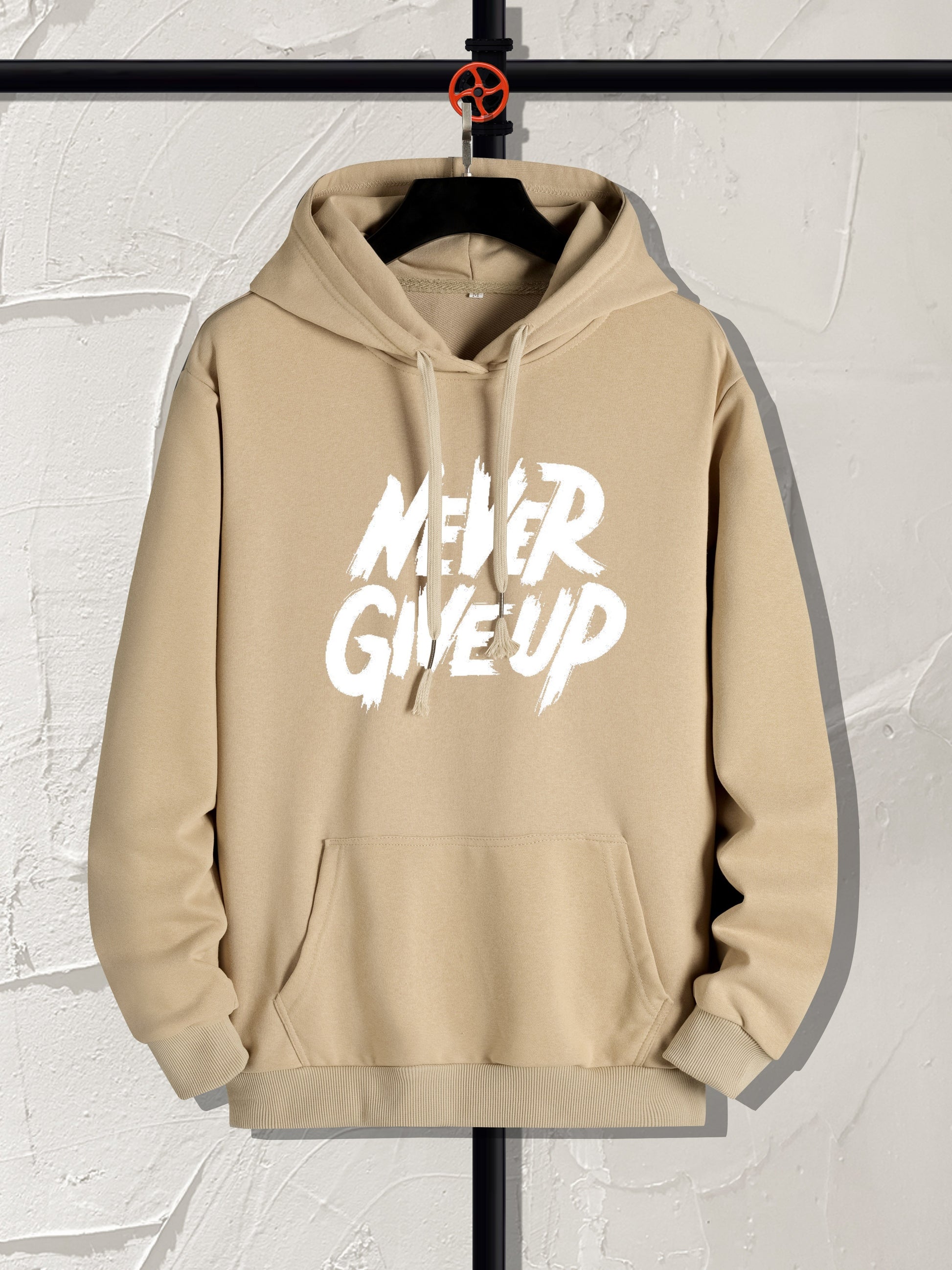 Never Give Up Men's Christian Pullover Hooded Sweatshirt claimedbygoddesigns