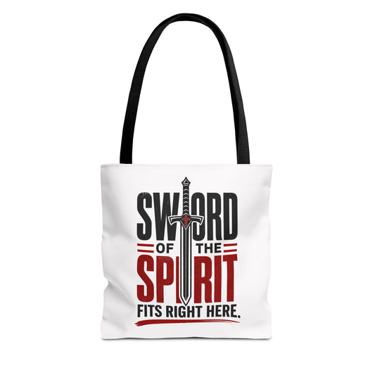 Sword of the Spirit Tote Bag — Christian Faith Inspirational Canvas Tote