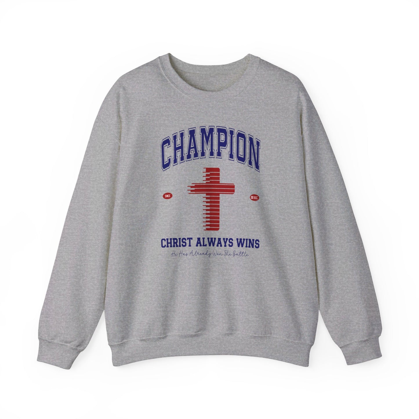 Champion Christ Always Wins Unisex Heavy Blend™ Crewneck Christian Sweatshirt