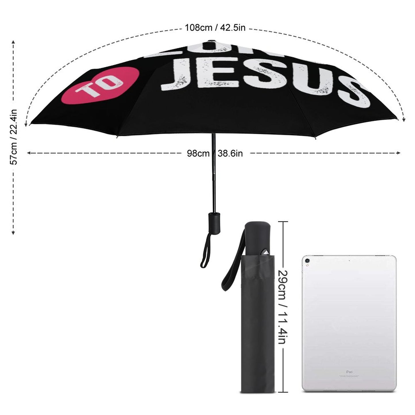 My Heart Belongs To Jesus Christian Umbrella