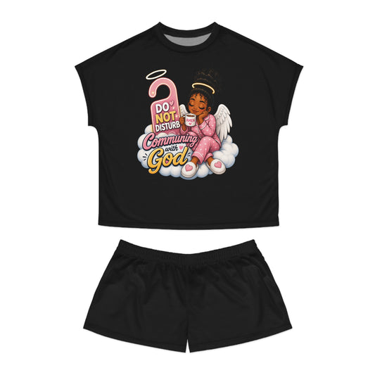 Do Not Disturb Communing with God Women's Short Pajama Set