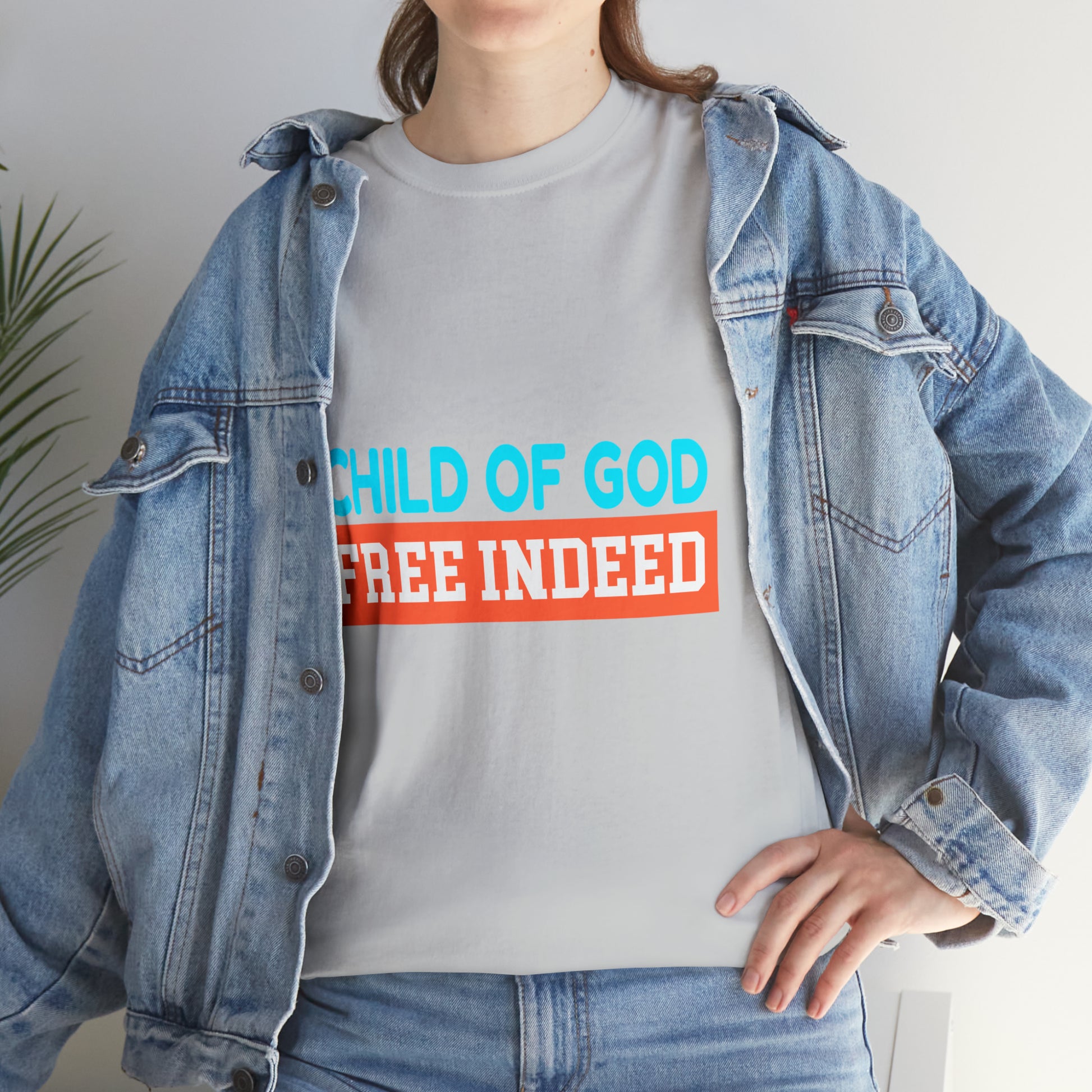 Child Of God Free Indeed Unisex Heavy Cotton Tee Printify