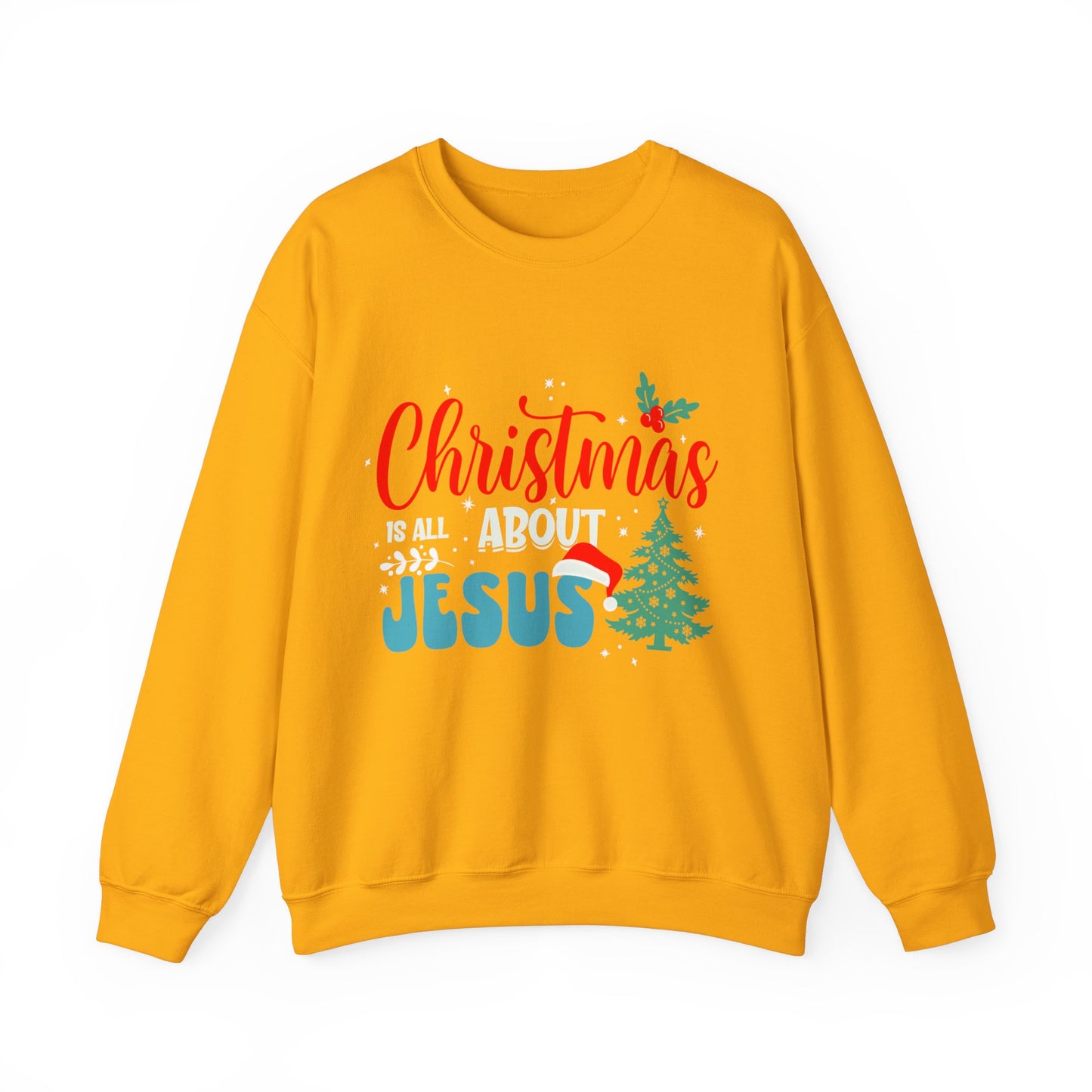 Christmas Is All About Jesus (Christmas Themed) Unisex Heavy Blend™ Crewneck Christian Sweatshirt