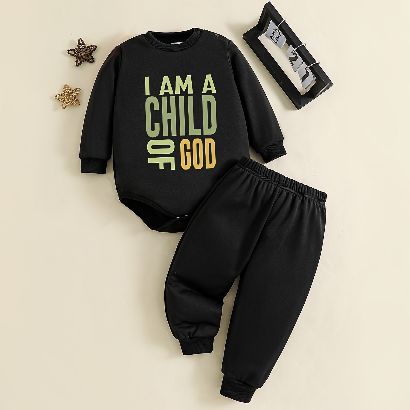 I AM A CHILD OF GOD Toddler Christian Casual Outfit claimedbygoddesigns