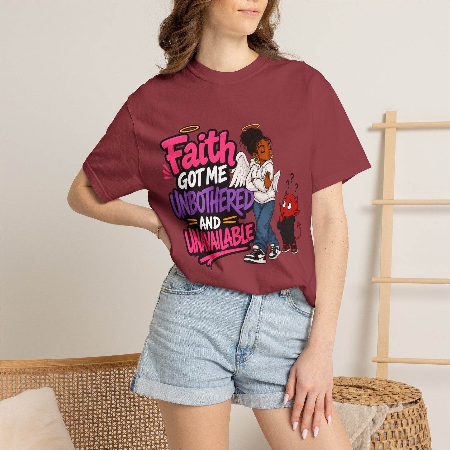 Faith Got Me Unbothered T-Shirt — Christian Inspirational Graphic Tee - ClaimedbyGodDesigns
