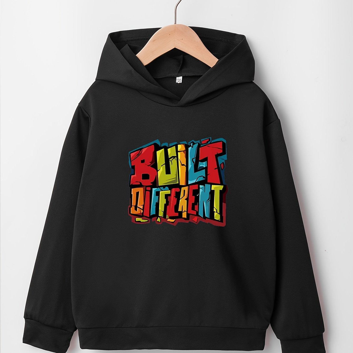 BUILT DIFFERENT Youth Christian Pullover Hooded Sweatshirt claimedbygoddesigns